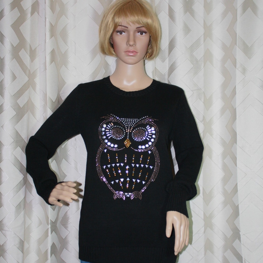 Caroline Morgan Owl Sweater